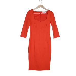Boden Womens 4 Rebecca Ponte Red Fully Lined Dress